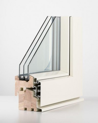 DK13 puitalumiinium aken 2- või 3-kordse klaasiga