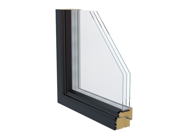 UUS! DK22 puitalumiinium aken 3-kordse klaasiga